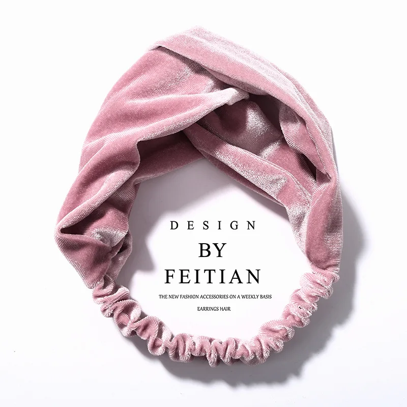 Женская бархатная повязка на голову Haimeikang эластичная резинка для волос с