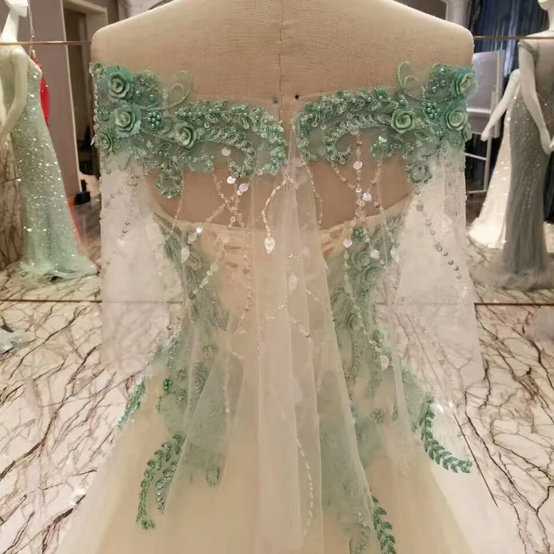 Великолепное прозрачное бальное платье свадебные платья 2017 пышное кружевное с