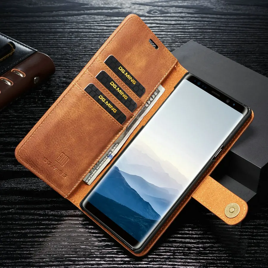 Магнитный чехол-кошелек DG.MING 2 в 1 для Samsung Galaxy Note 9 съемный откидной кожаный чехол 8