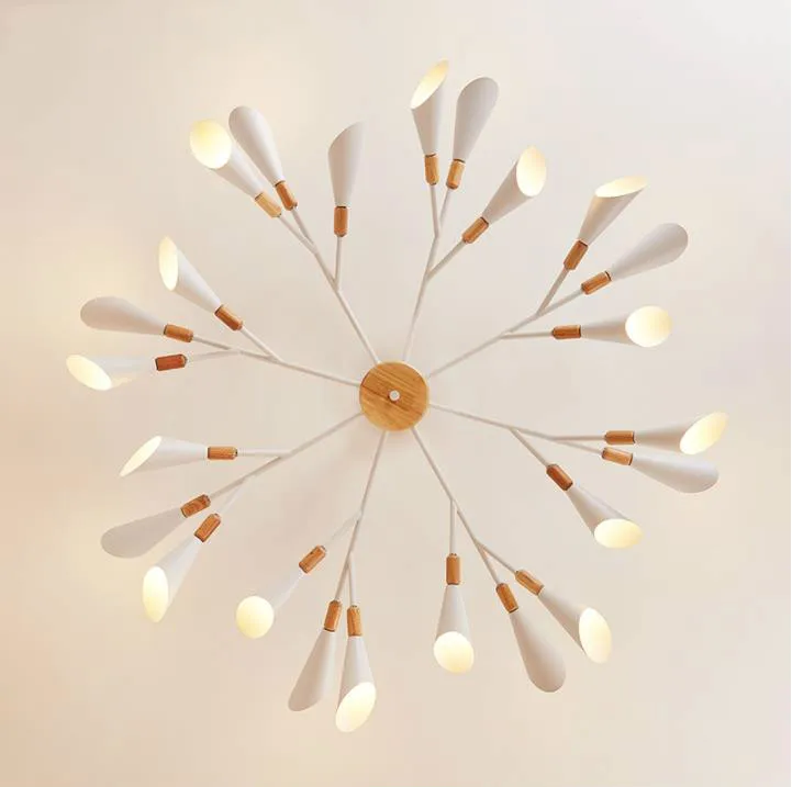 Дизайнерская Люстра для гостиной современный белый блеск деревянная спальня