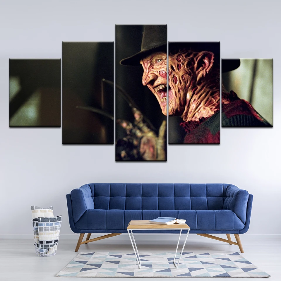 5 шт. Модульная картина в &quotКошмар на улице Вязов&quot Ужас печати Современная