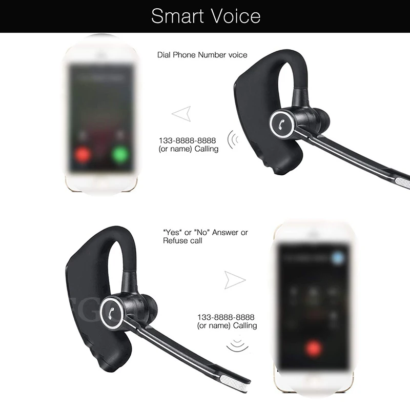 FGCLSY V8S, деловые bluetooth-наушники, беспроводная гарнитура, громкая связь с микрофоном, автомобильный Bluetooth, ушной крючок, наушник для iPhone XR 7 6S