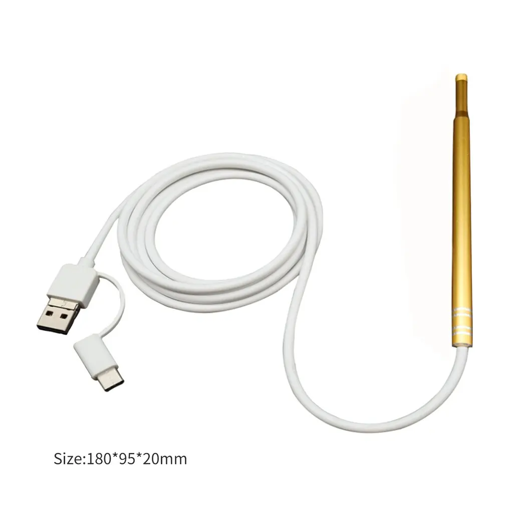 USB порт ушной и носовой эндоскоп визуальная линза мини камера Earpick Otoscope
