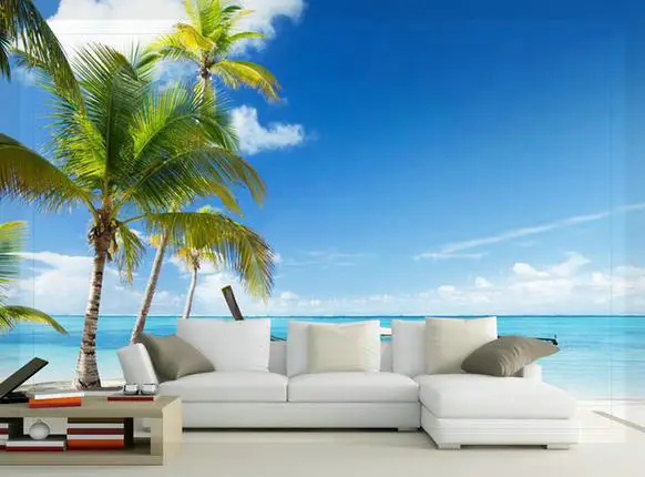 Wallpaper Aerial views of the beach mural wallpaper wall paper papel de parede stickers wallpaper2015972 pl | Обустройство дома
