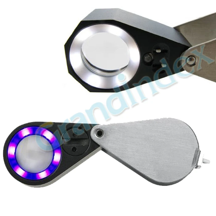 LED лупа триплет 10X 21mm двойной свет белый и УФ GM1021 DP|loupe triplet|led magnifierled loupe triplet |