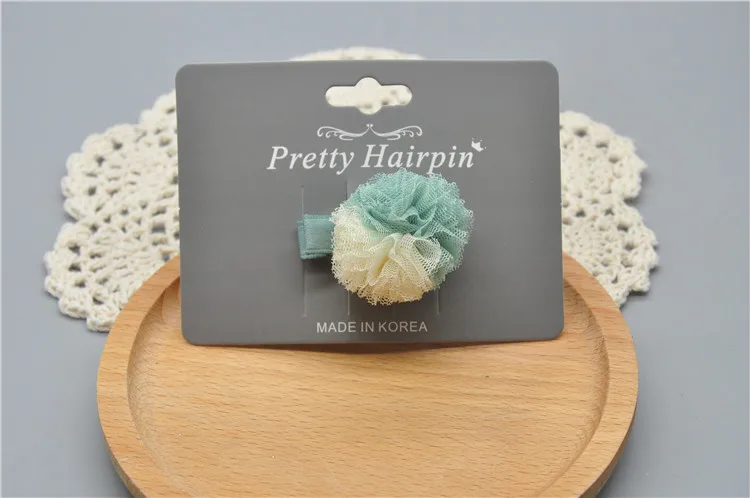 

Boutique 30pcs Fashion Patchwork Pom Pom Hairpins Hair Clips Solid Color Ball Hair Ties Elastic Hair Bands Princess Headwear