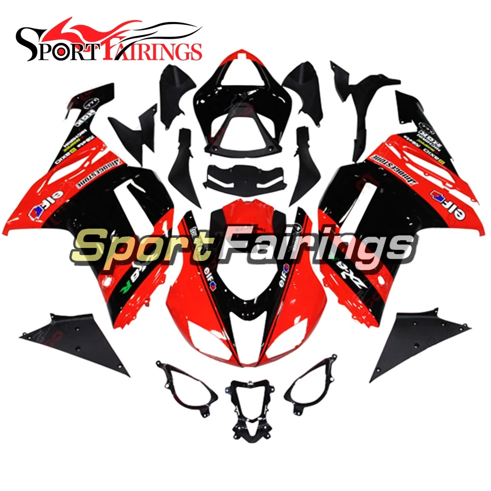 

Fairings For Kawasaki Ninja 636 ZX6R ZX-6R Year 07 08 2007 2008 ABS Motorcycle Full Fairing Kit Bodywork Cowling Red Black New