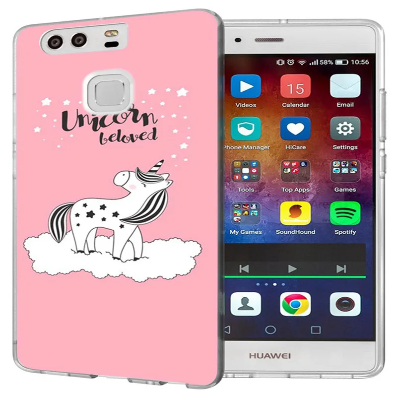 ТПУ роскошь для huawei P9 Lite/P8 Lite/P10Lite Y5 II 2 Y5ii Мягкая обложка дизайн любителей лошадей