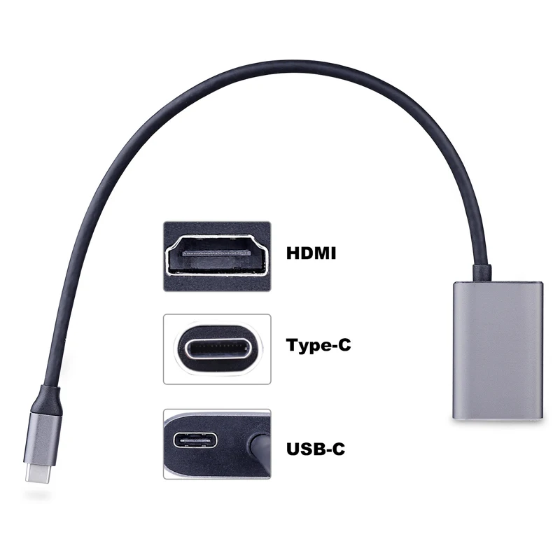 Type-C Преобразование HDMI адаптер ТВ Кемпинг конвертер Кабель Аксессуары для ПК