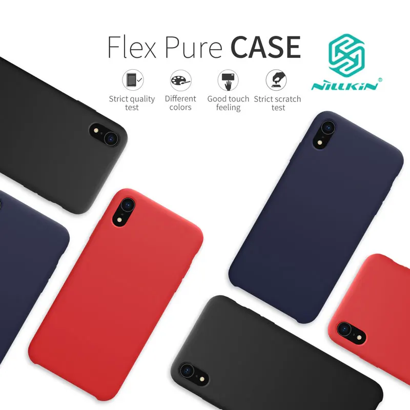 Для iPhone XR чехол NILLKIN жидкий Гладкий силиконовый чехол для iPhone XR роскошный защитный чехол