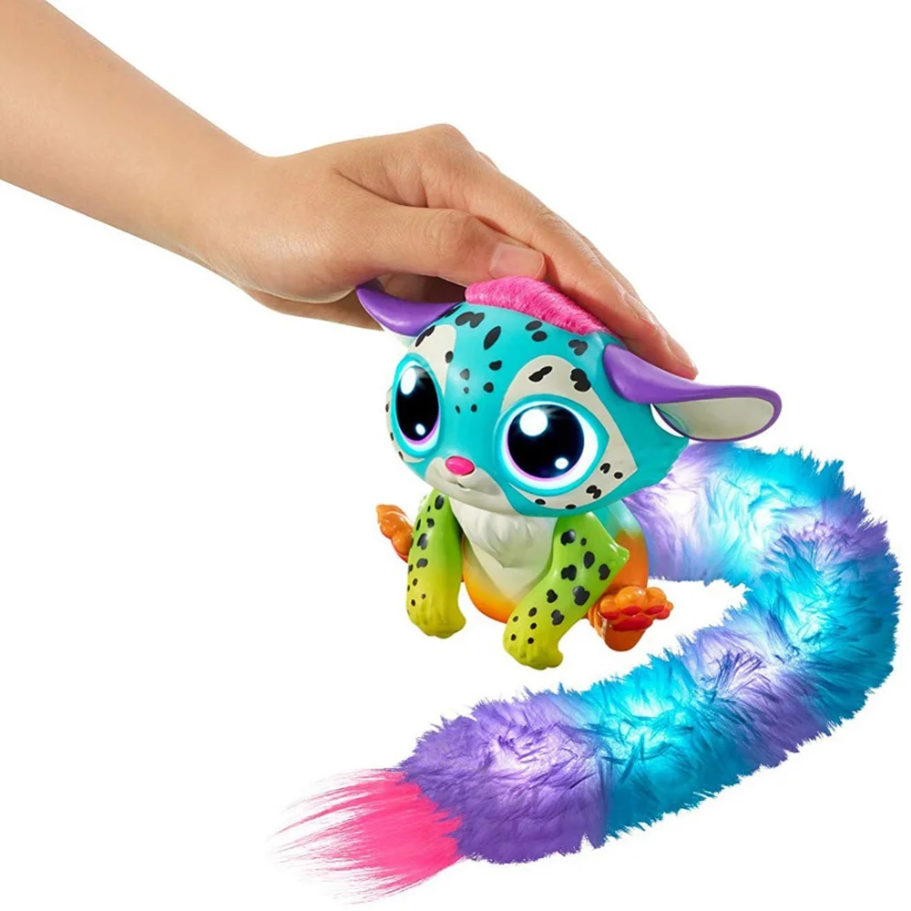 Милая плюшевая игрушка Acousto-optic Touch Interactive Pet волшебный цвет хвост фигурка лисы детские развивающие игрушки рождественские подарки для детей