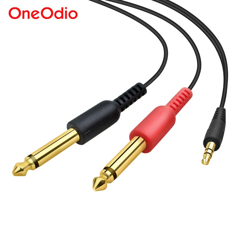 Oneodio 3 5 мм для Dual 6 35 адаптер аудио кабель с двойным Мужской 1/4 &quotJack стерео 1/8 &quot3