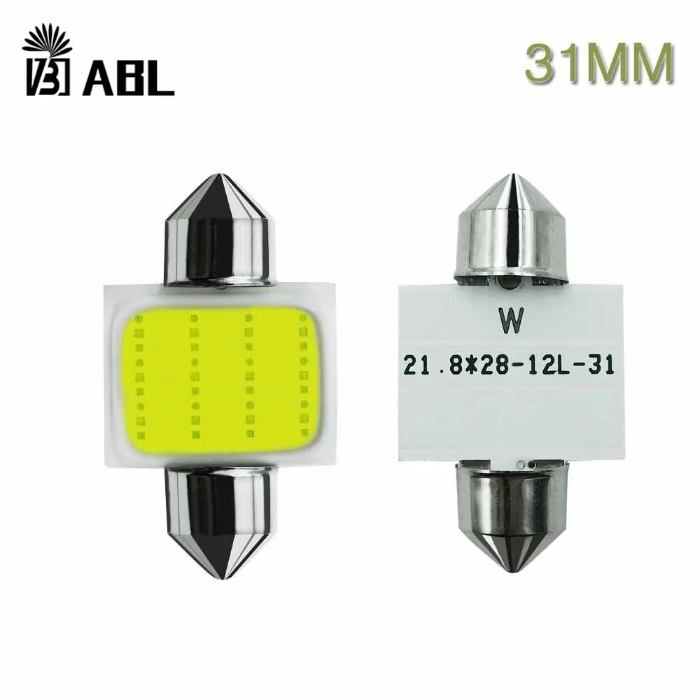 ABL 10 шт. светодиодный COB лампы типа фестон 31 мм 36 39 42 Авто Чтение купольные огни