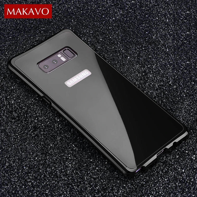 Роскошный чехол для Samsung Galaxy Note 8 Note8 2 в 1 тонкая металлическая рамка + акриловая