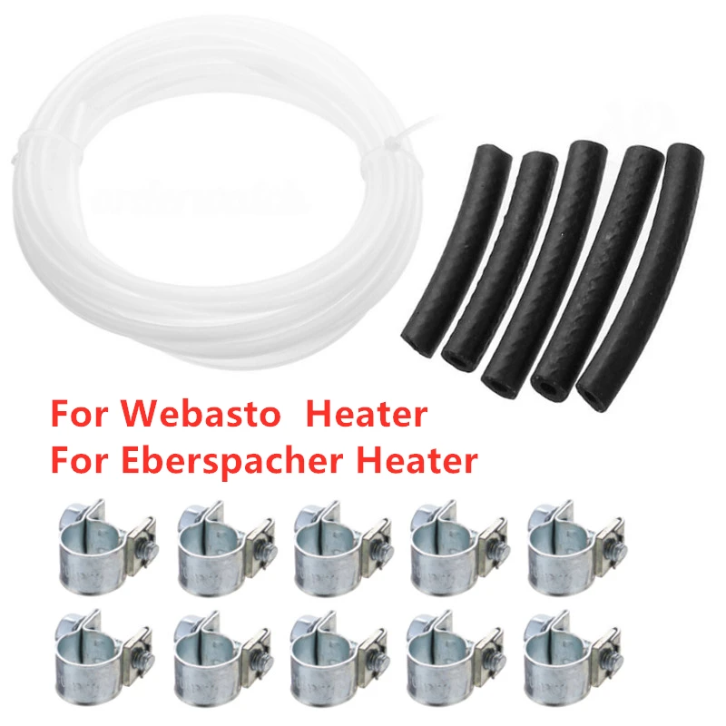 3.5m Car Heater Fuel Tank Pipe Hose Line Clip Repair Kit For Oil Pump Tube Webasto Eberspacher Diesel Air Parking Heater|Обогрев и