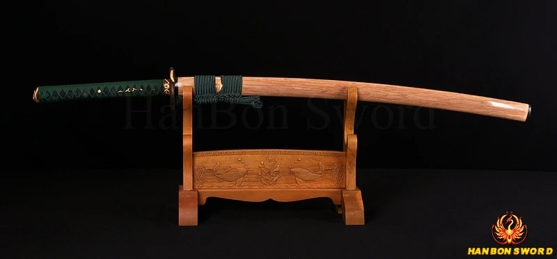 

Japanese Samurai Sword KATANA Handmade 1095 Carbon Steel Full Tang Real Hamon Blade Hard Wood Bull Horn Saya Phthon Brass Tsuba