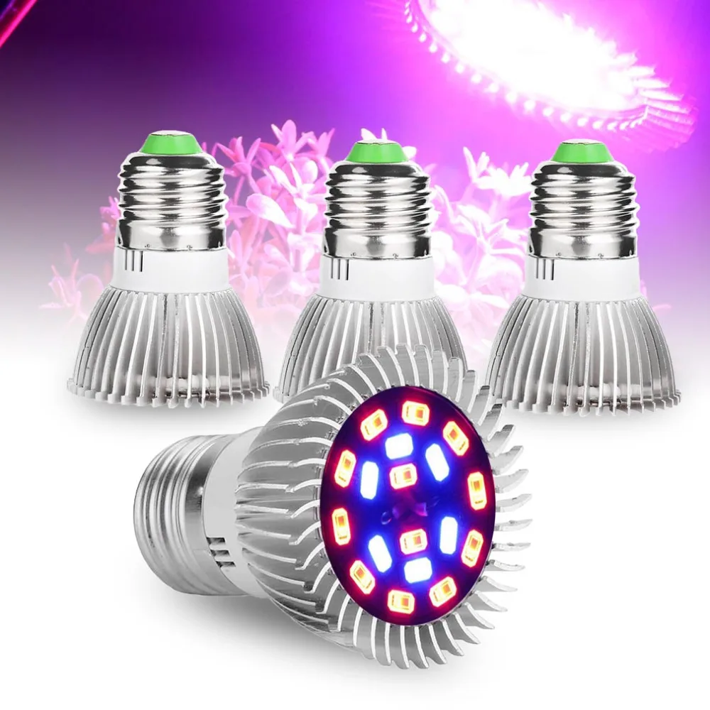 4pcs/lot 18W Growing Lamp Red Blue AC85 265V E27 LED Grow Lights For Indoor Horticulture Garden Flowering Hydroponics Vegetables | Освещение