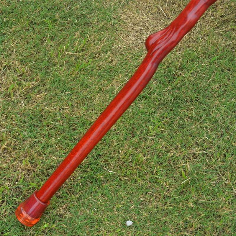 Walking Stick из 100% цельного дерева с резьбой по драконьей головке ручной костыль