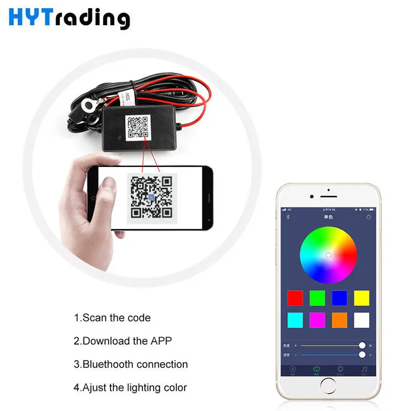 Luces светодиодный para auto RGB H7 H11 H1 H4 9005 9006 HB3 Автомобильный налобный фонарь для