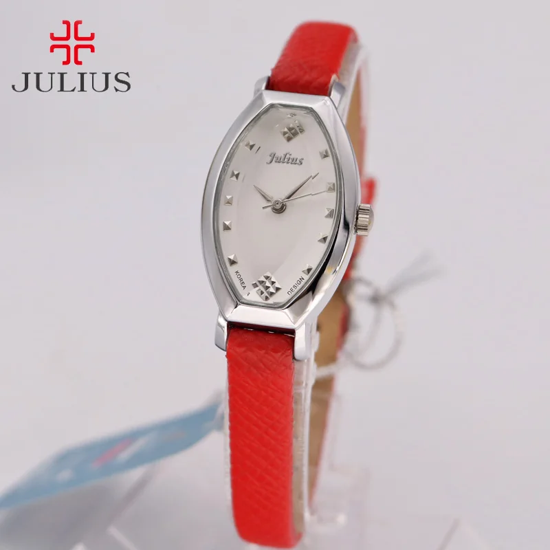 Топ Япония кварцевые женские часы Julius Элегантные Простые бизнес модные платье