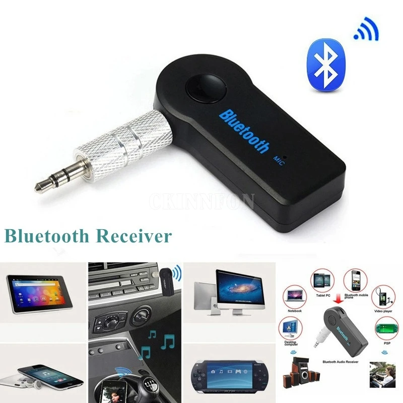 

100 шт./партия, автомобильный беспроводной Bluetooth-приемник 3,5 мм
