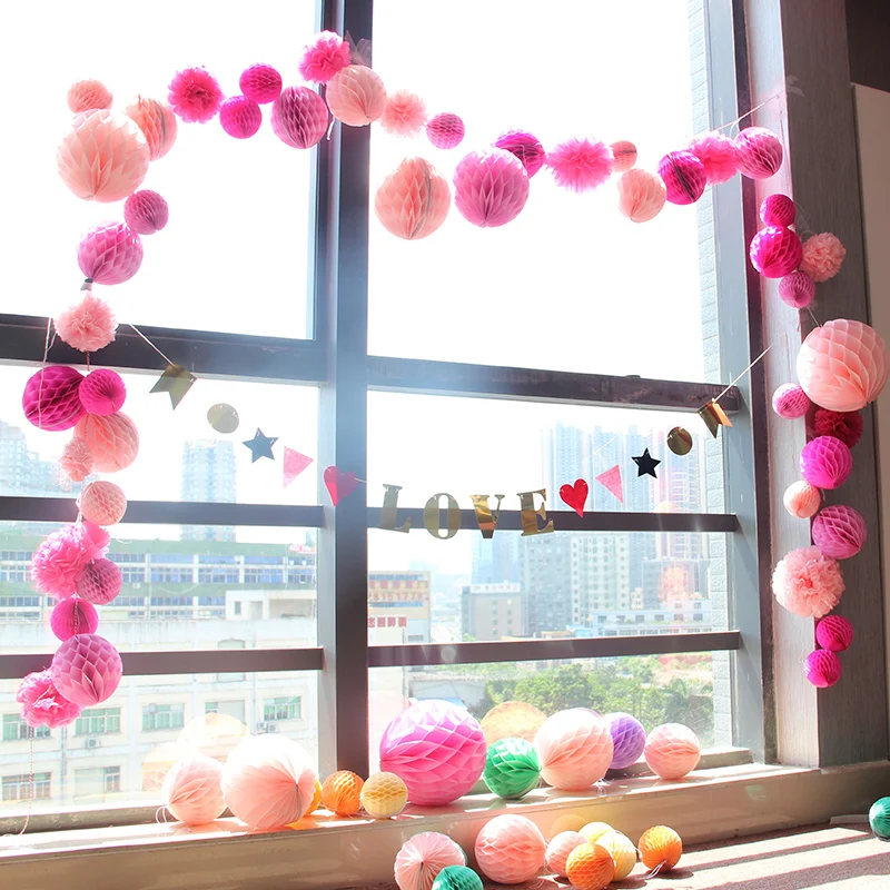 15 см, 20 см, 25 см, 30 см, 35 см, Китайский бумажный фонарь, сотовый шар, babyshower, для свадьбы, рождественской вечеринки, аксессуары для украшения дома