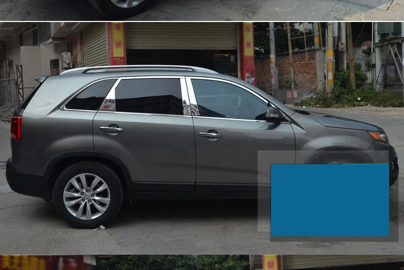 Lsrtw2017 304 нержавеющая сталь окна автомобиля планки для kia sorento 2009 2010 2011 2012 2013