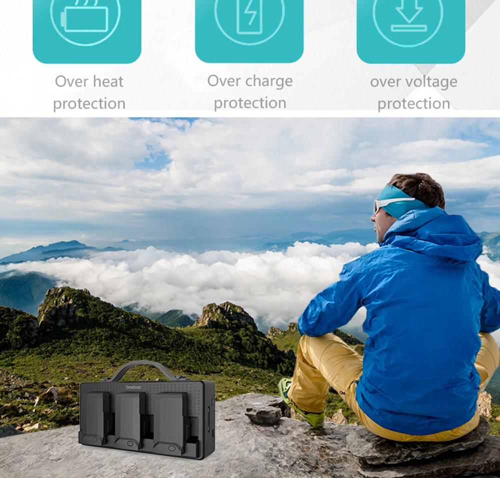 Smatree зарядное устройство для DJI Mavic Air, аккумуляторы для сотового телефона, Ipad, пульт дистанционного управления, 14250 мАч, зарядное устройство, 3 аккумулятора