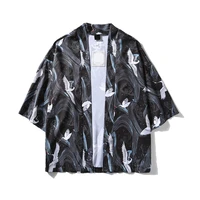 japanese style printed kimono casual cardigan jackets fashion men 2019 new mens retro robe jacket coats streetwear