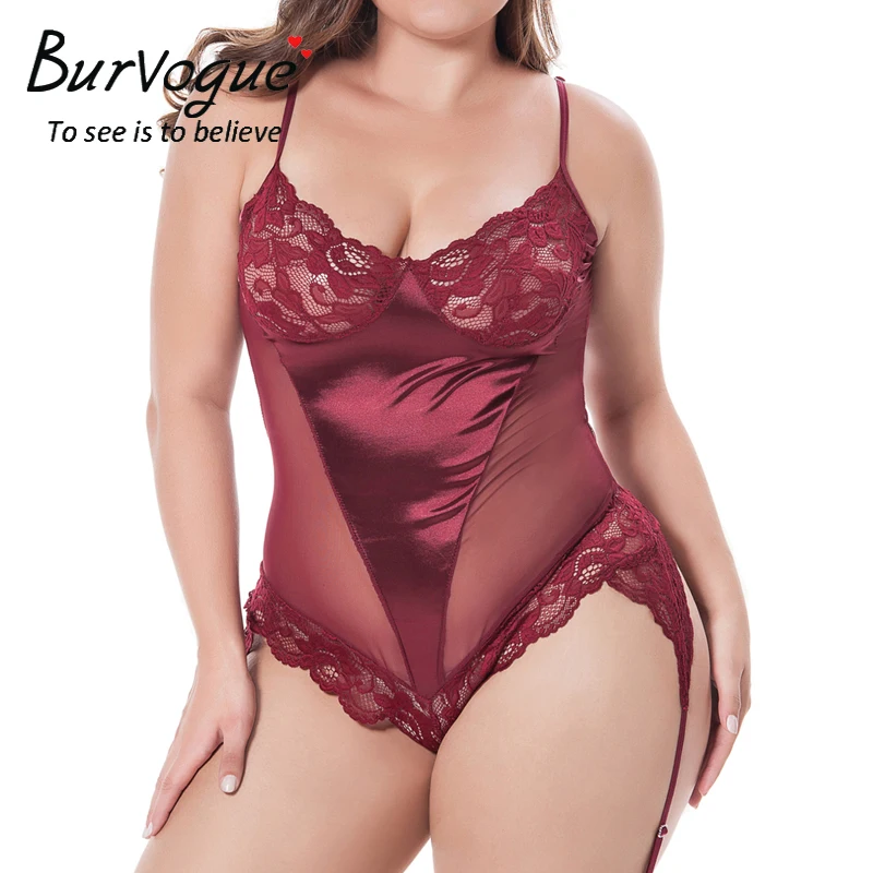 Burvogue пикантные BabyDolls для женщин одна деталь кружево боди Тедди Эротическое