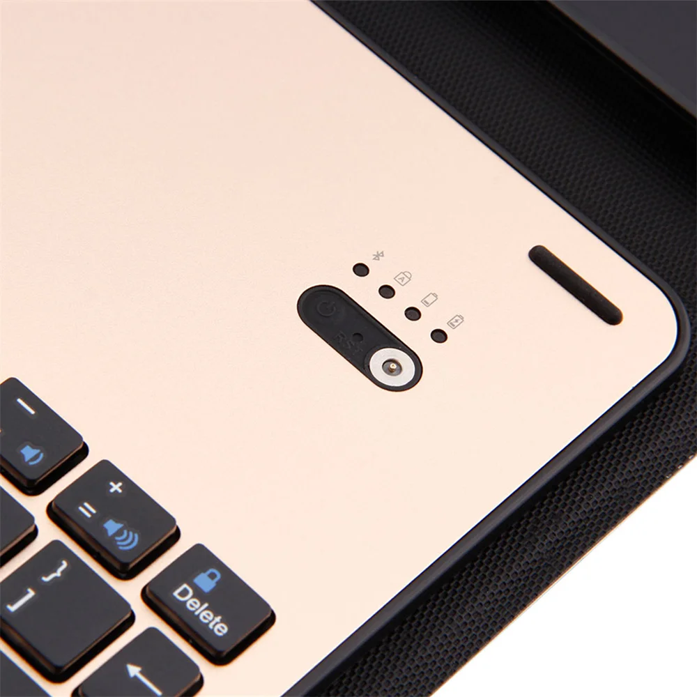 Kemile Съемная 7 цветов Беспроводная Bluetooth Роскошная клавиатура из алюминиевого