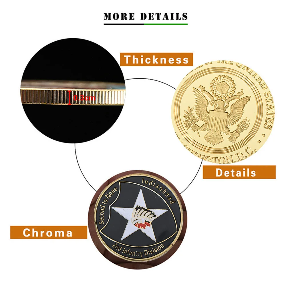 WR 2 е пехотное подразделение вызов монета под заказ армия США металлическая