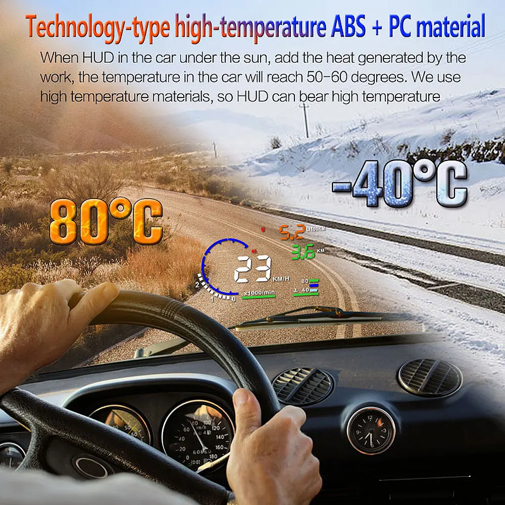 5 дюймов Универсальный дисплей HUD Дисплей на лобовое стекло автомобиля OBD2 II умный