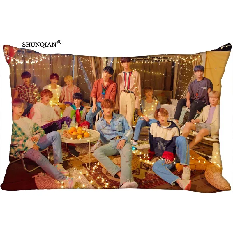 16 KPOP 17 печатная прямоугольная наволочка модная декоративная Двусторонняя атласное с узором Наволочка на заказ подарок вашему образу - Цвет: 16