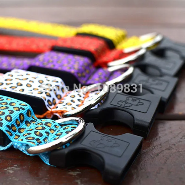 Ошейник для собак Леопардовый нейлоновый безопасный ошейник с диодной