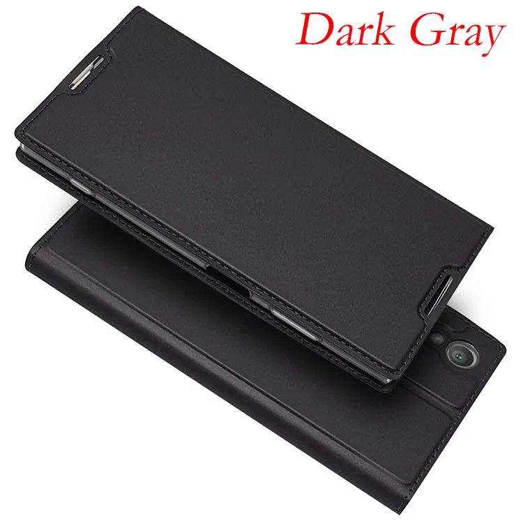 Dark Gray Чехол-книжка для sony Xperia XA1, чехол из искусственной кожи со слотом для карт, чехол-кошелек с подставкой для sony Xperia XA1 Plus XA 1 Plus, чехол для телефона s Carcasa - Цвет: Dark Gray