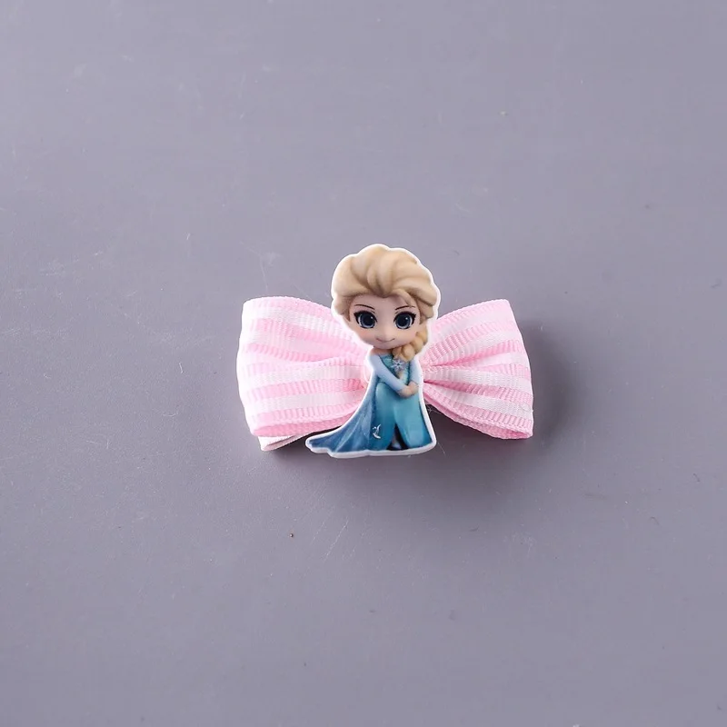2 шт./лот disney мультфильм заколка для детей головы веревку принцессы Софии головные уборы для кукол лук аксессуары для девочек подарок на день рождения косметический - Цвет: Черный
