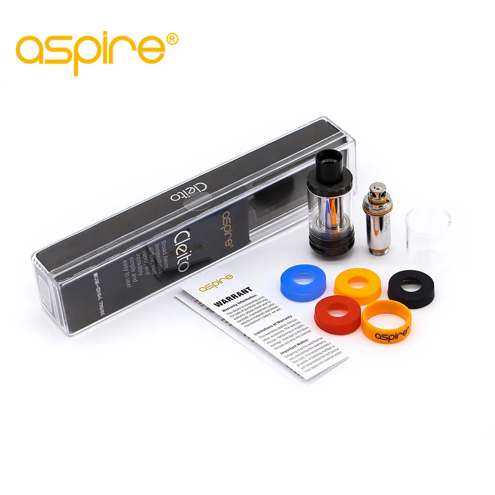 Aspire cleito Sub Ohm танк e cig распылитель с и 5pcs Pack сменная катушка высвобожает больше