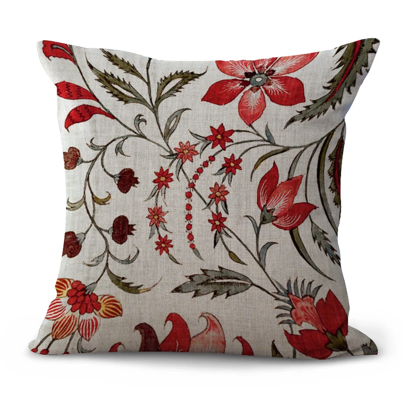Новинка Модный чехол для подушки с цветочным рисунком хлопковая льняная