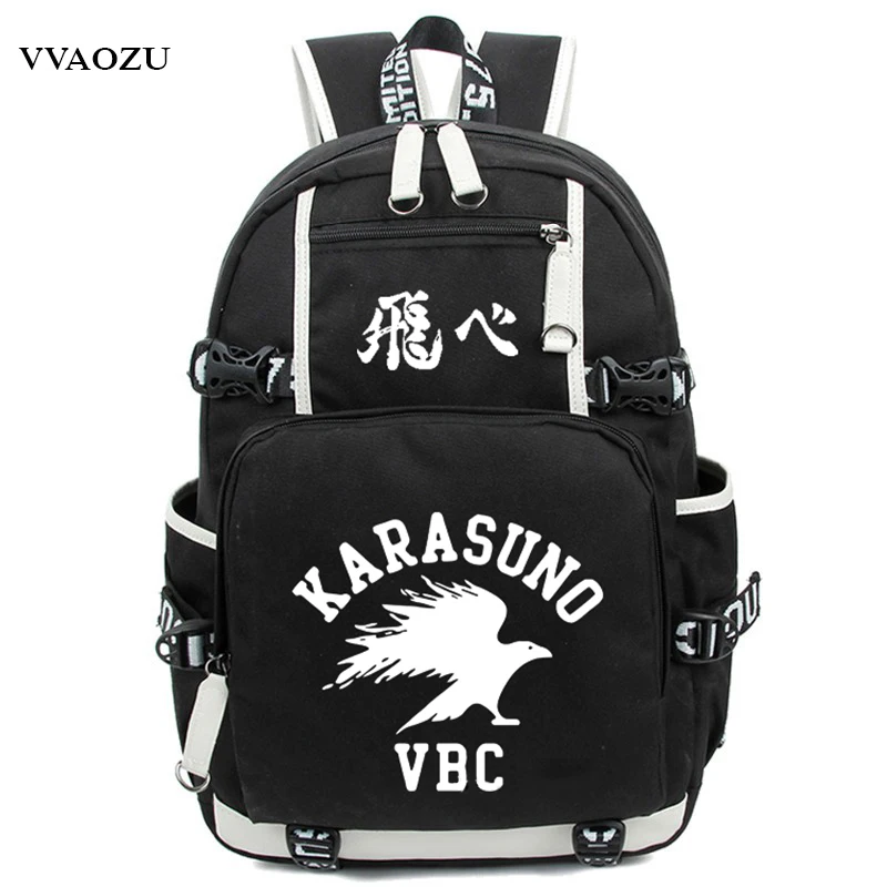 

Аниме Haikyuu Haikiyu Karasuno Рюкзак Нейлоновый школьный рюкзак унисекс дорожные сумки модная дорожная сумка для ноутбука