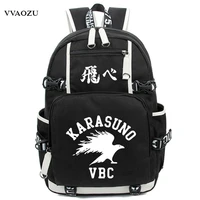 anime haikyuu haikiyu karasuno backpack nylon student schoolbag unisex travel bags fashion travel laptop shoulders bag