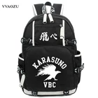 Аниме Haikyuu Haikiyu Karasuno Рюкзак Нейлоновый школьный рюкзак унисекс дорожные сумки модная дорожная сумка для ноутбука
