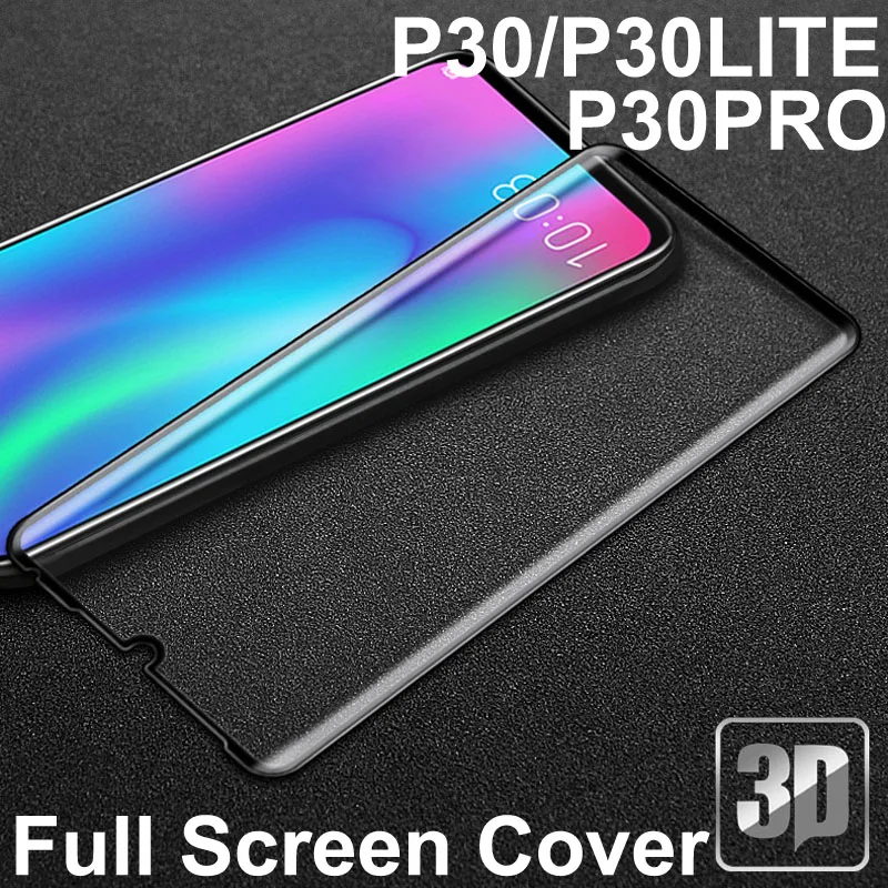 9H 3D закаленное стекло LCD для P30 изогнутая полноэкранная Защитная пленка Huawei P30/P30