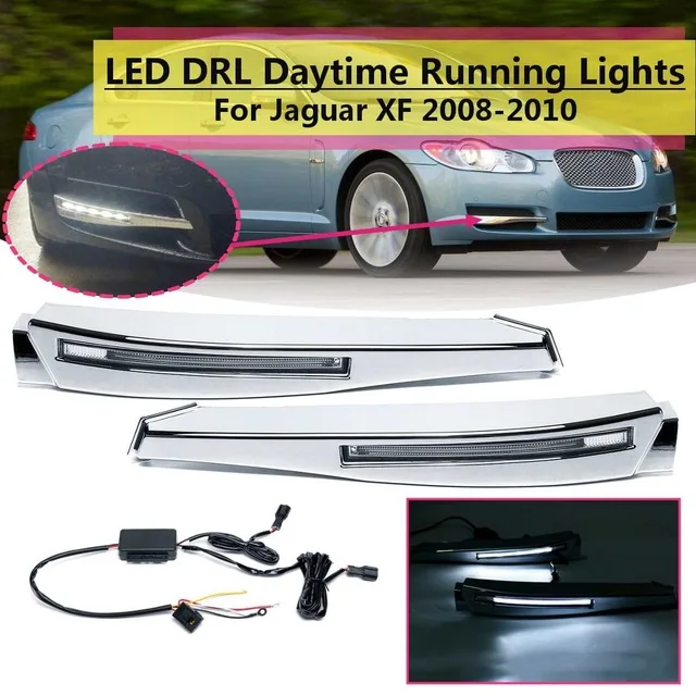 Автомобильный белый светодиод 12 В для Jaguar XF 2008 2009 2010 Drl дневные ходовые огни
