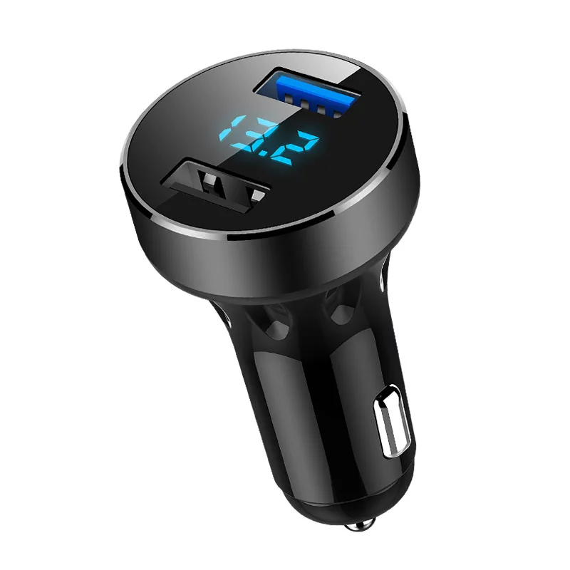 QC3.0 Digital JaJaBor двойной Переходник USB для зарядки в машине Быстрая зарядка с светодиодный цифровой дисплей Quick Charge QC3.0 для камер мобильных телефонов DVR Tablet - Название цвета: QC3.0 Digital