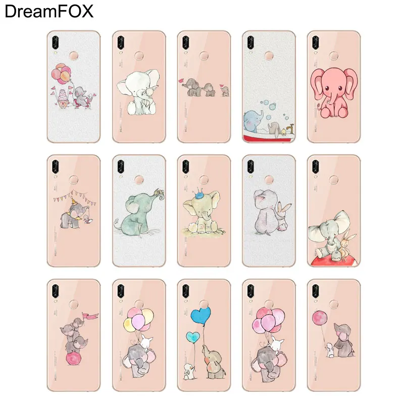 DREAMFOX M293 супер слон Кролик Мягкий ТПУ силиконовый чехол для huawei Honor 6A 6C 6X 7C 7X8 Lite Pro |