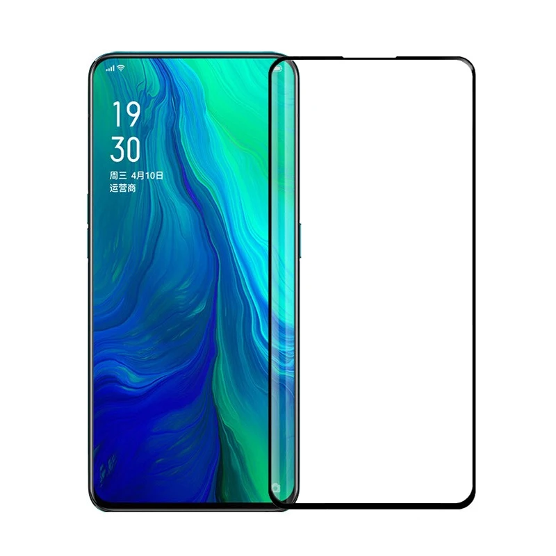 9H Черная защитная пленка с полным покрытием закаленное стекло для OPPO Reno 2 Защита