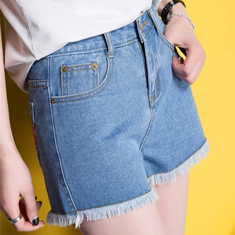 

fashion fashion shorts women lace embroidery jeans shorts 2018 tide tidal range all-match