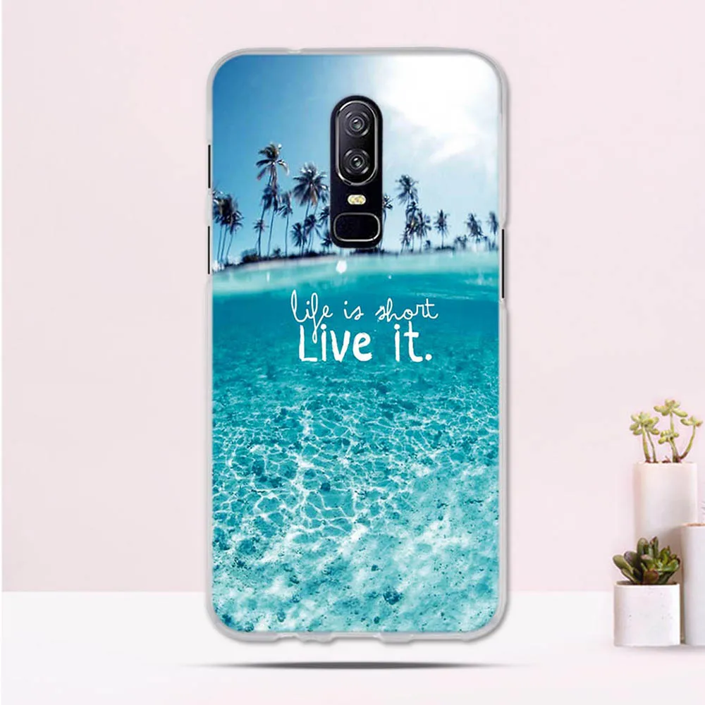 Чехол для OnePlus 6 One Plus 1 + чехол мягкая задняя крышка из ТПУ силиконовые чехлы