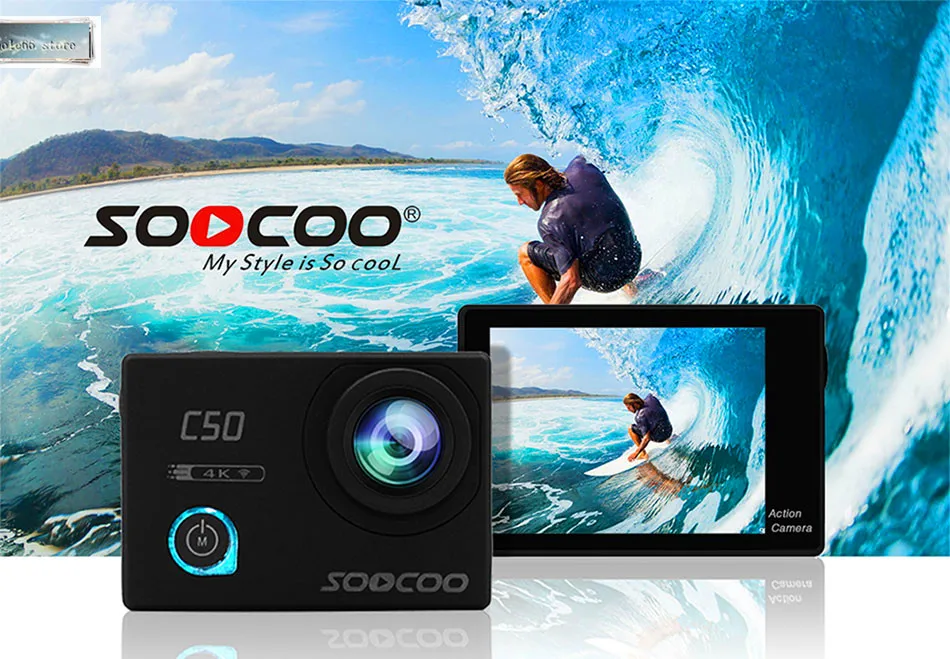 SOOCOO C50 экшн 4K 24fps Спортивная камера Wifi гироскоп регулируемые углы обзора NTK96660 30 м